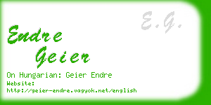 endre geier business card